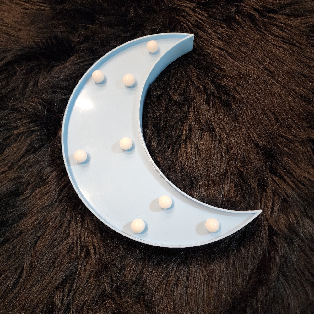 Blue Moon Shaped Marquee Light
